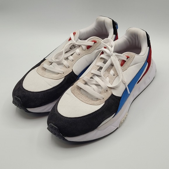 Puma Other - Puma Wild Rider Rollin Sneakers Mens Size 12 White‎ Black Red Blue 381517-04